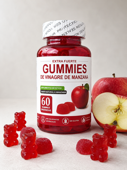 Gummies de Vinagre de Manzana para Digestión y Adelgazamiento – Gomitas Keto Detox 60 Unidades